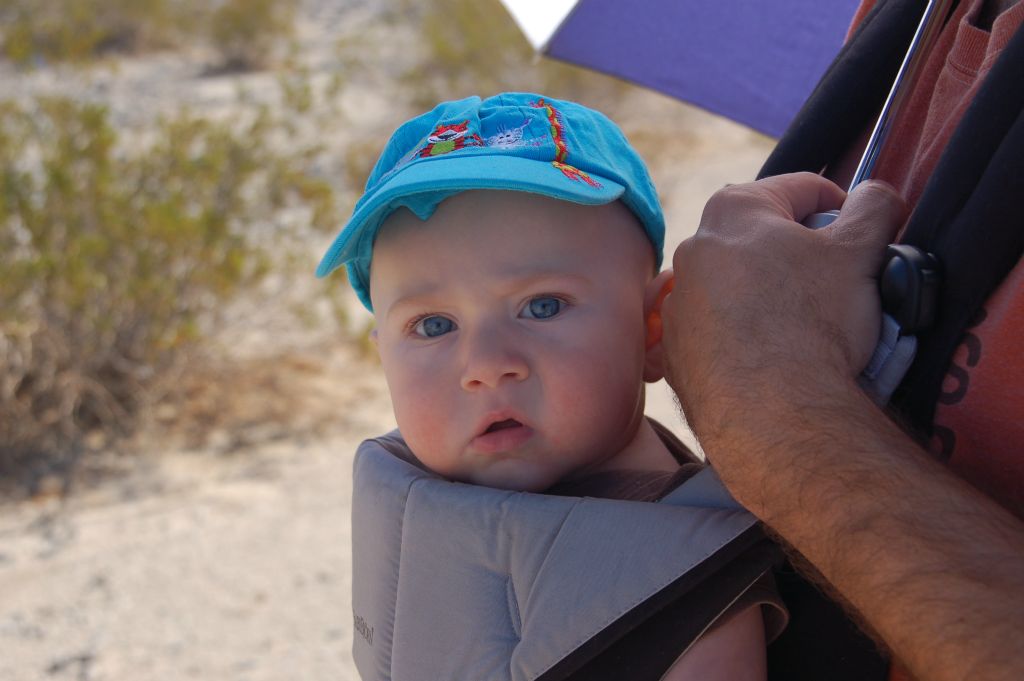 Stefan ready for his fourth and final hike on our February 2013 trip to Death Valley: